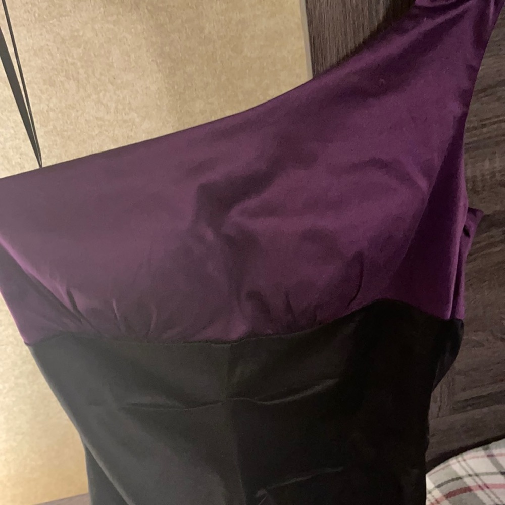 Black mini silk dress